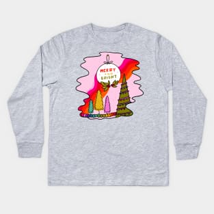 Merry and Bright Kids Long Sleeve T-Shirt